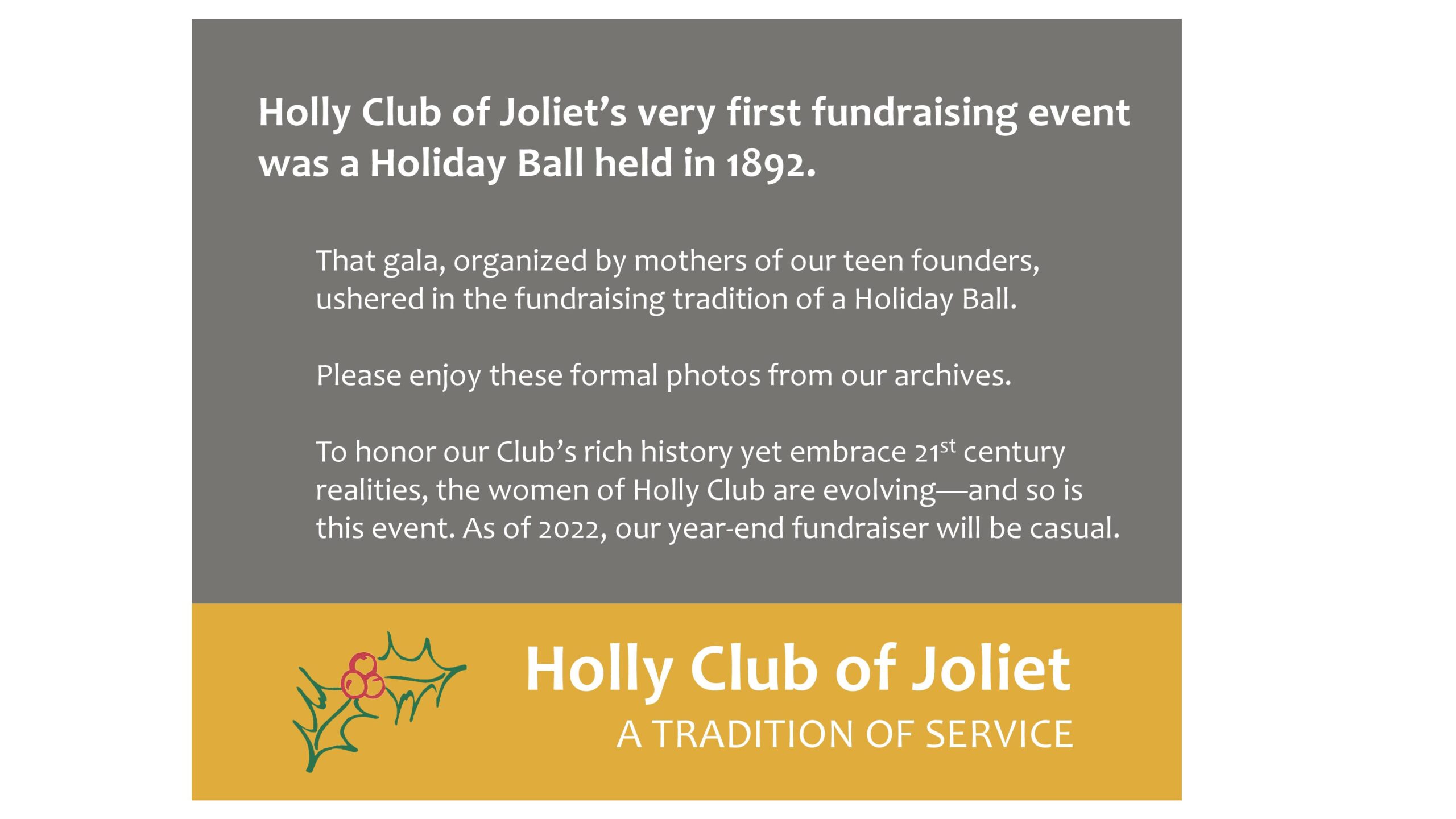History of the Holly Club Ball